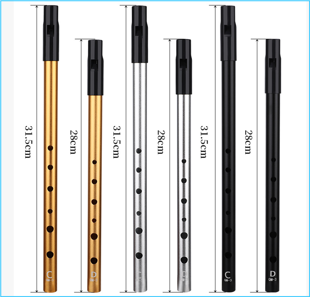 Penny Whistle D - Authentic Irish Whistle Flute C/D Key