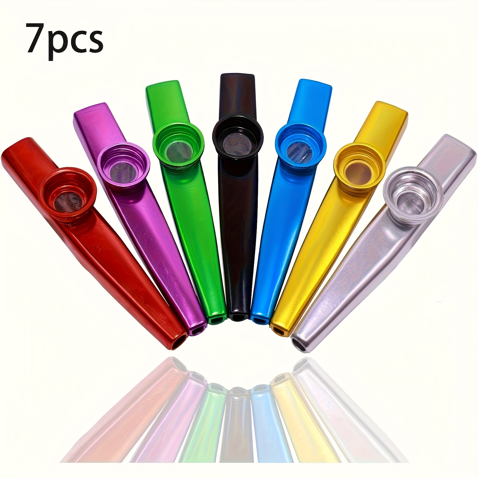 Musical Instrument For Beginners - 7pcs Metal Kazoos Simple Design Lightweight