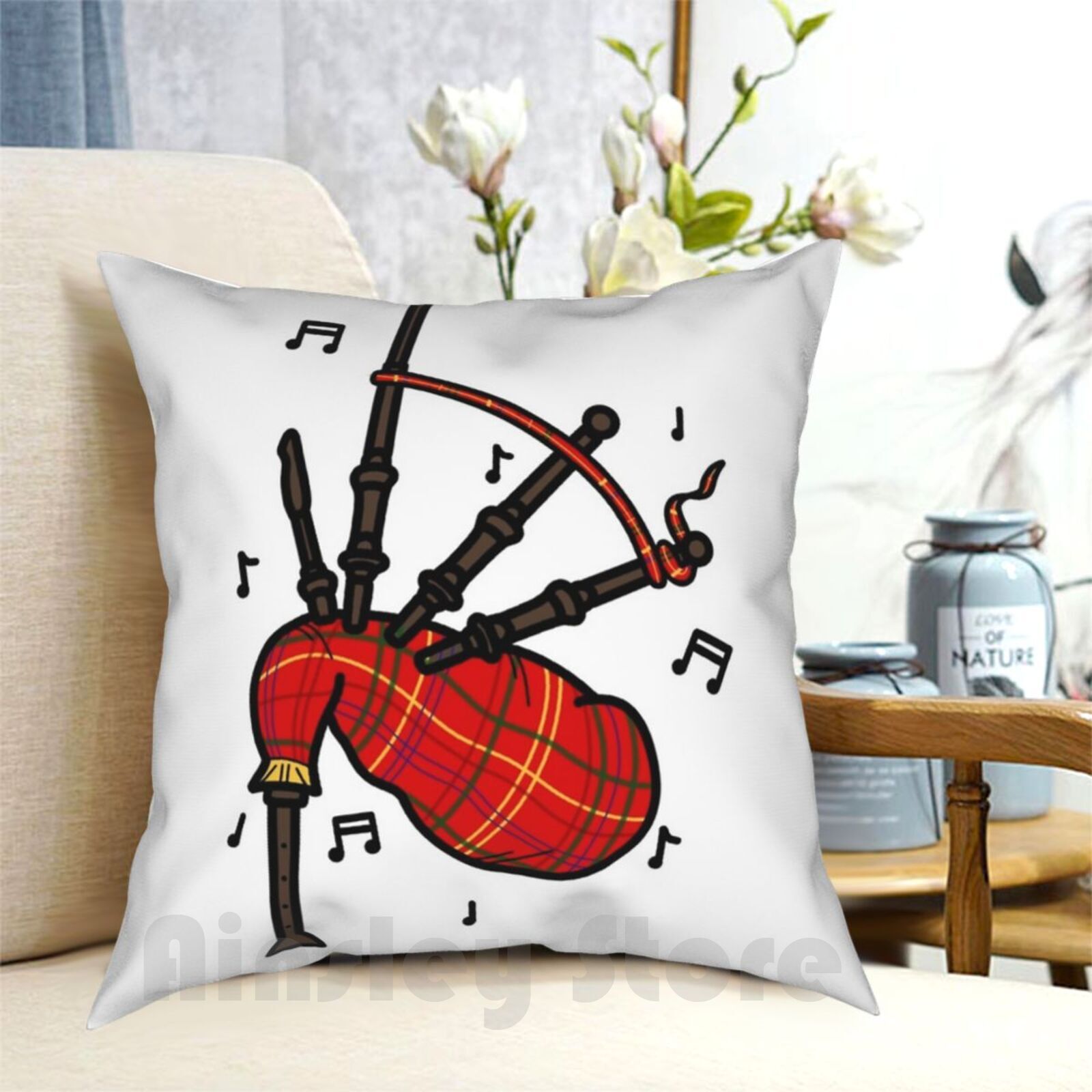 Musical Instrument Of Scotland - Bagpipes Pillow Case Printed Home Soft