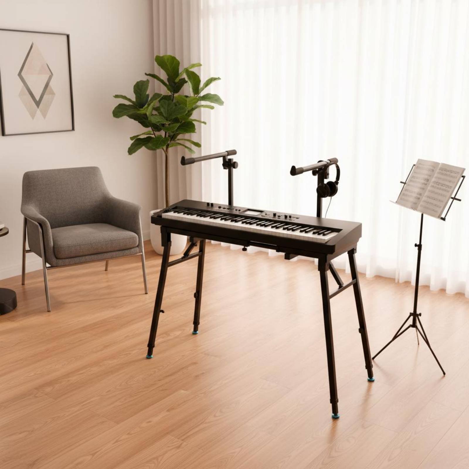 Folding Keyboard Stand Portabl - đánh giá và giá Musical Instruments Easy
