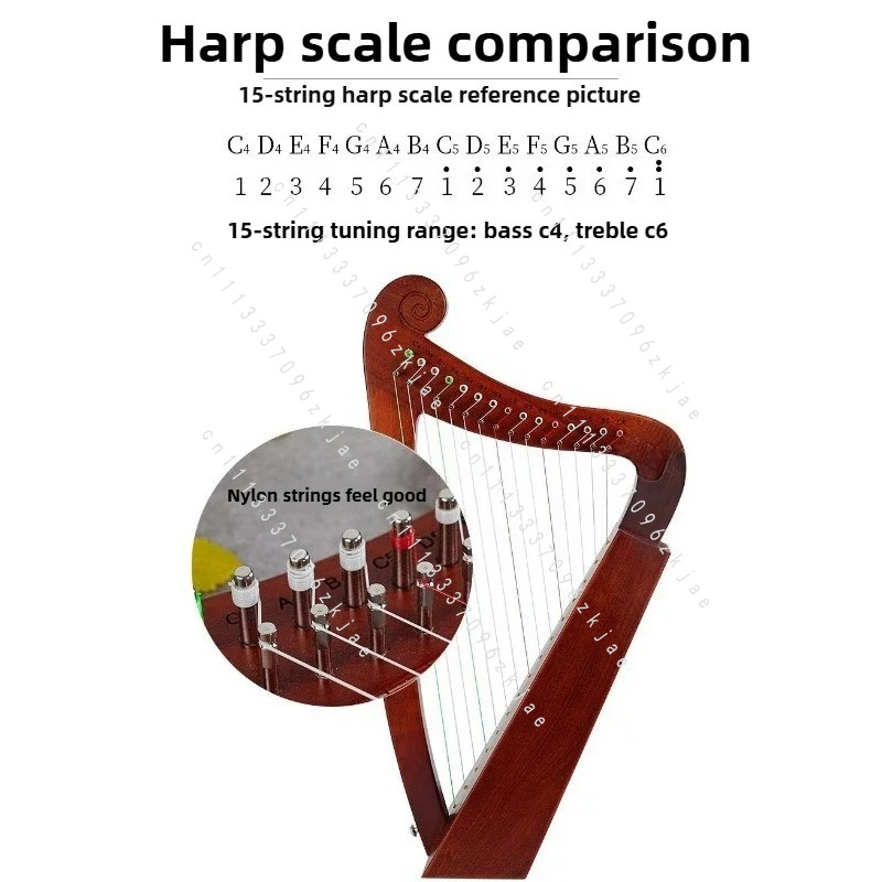 Handmade 15 Tone Harp Sound Th - đánh giá và giá Musical Instrument For Beginners