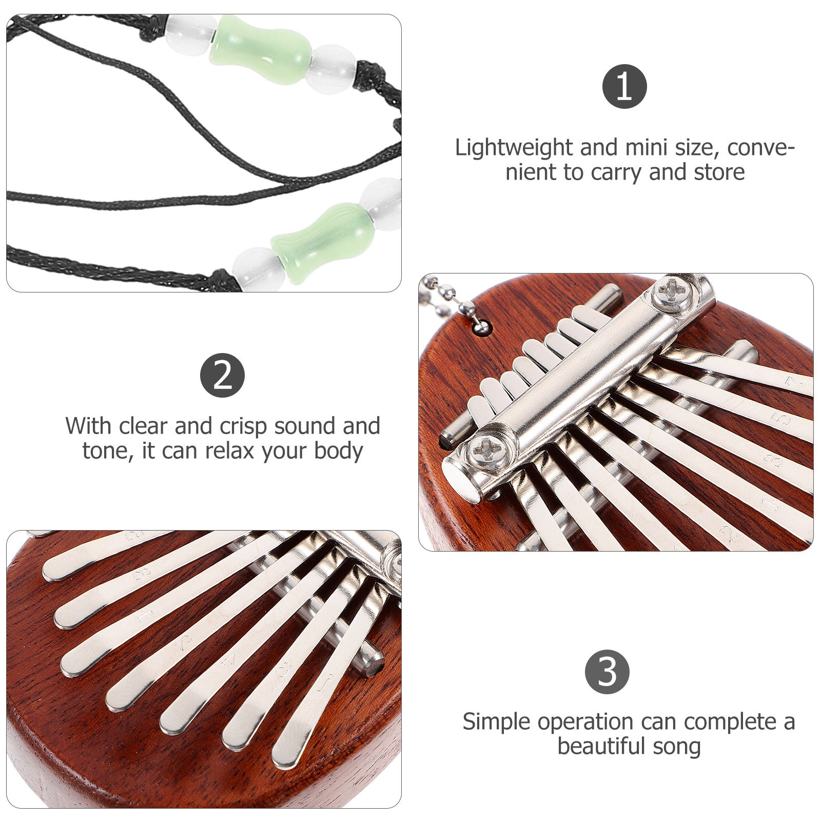 1Set Kalimba Mini 8 Keys Thumb - đánh giá và giá Musical Instrument For Beginners