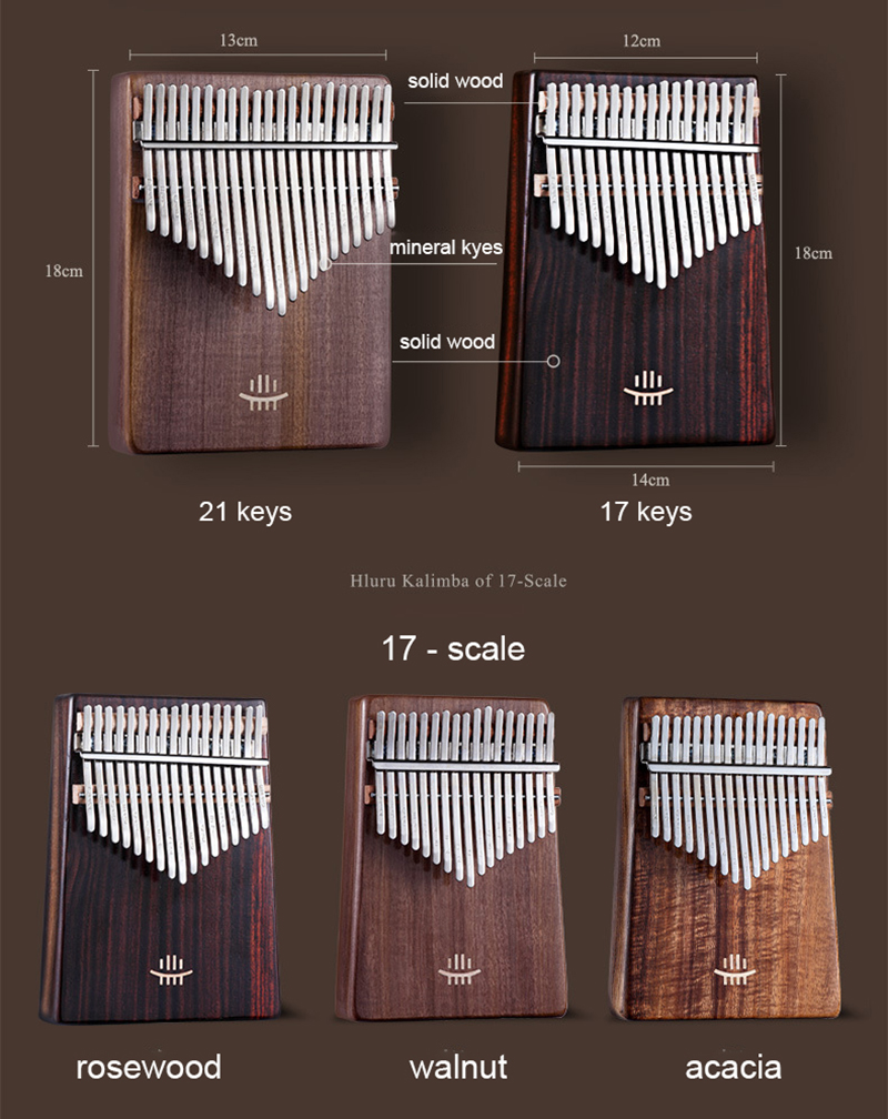 Hluru Kalimba 17 Keys with Hol - đánh giá và giá Musical Instrument Kalimba