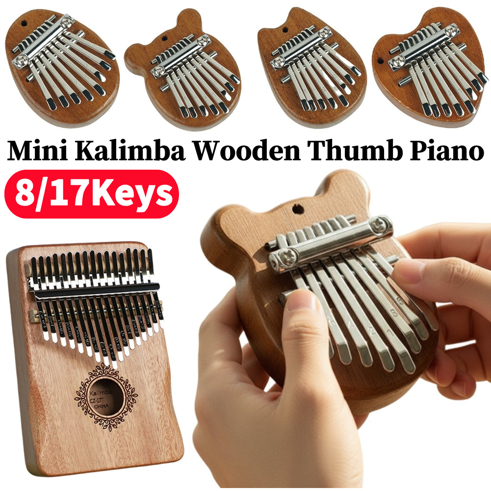 8/17Keys Mini Wooden Kalimba H - đánh giá và giá Musical Instrument Kalimba