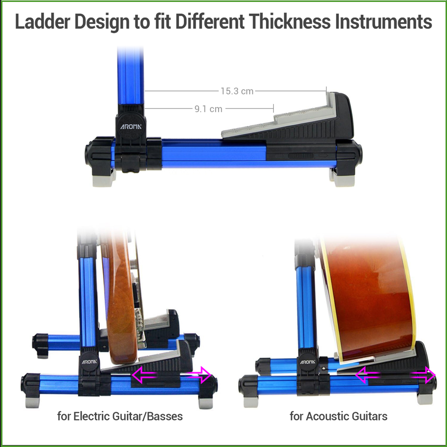 Foldable Aluminum Guitar Stand - đánh giá và giá Musical Instruments Easy