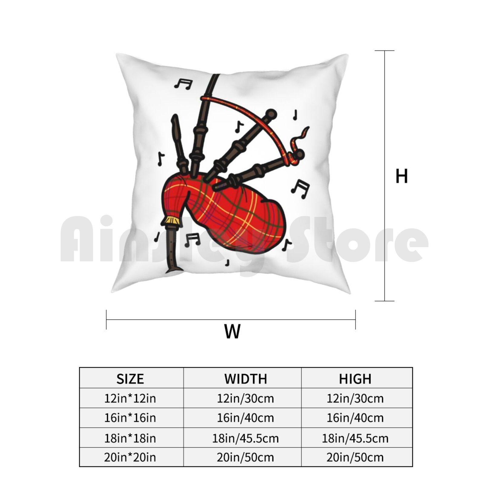 Bagpipes Pillow Case Printed H - đánh giá và giá Musical Instrument Of Scotland