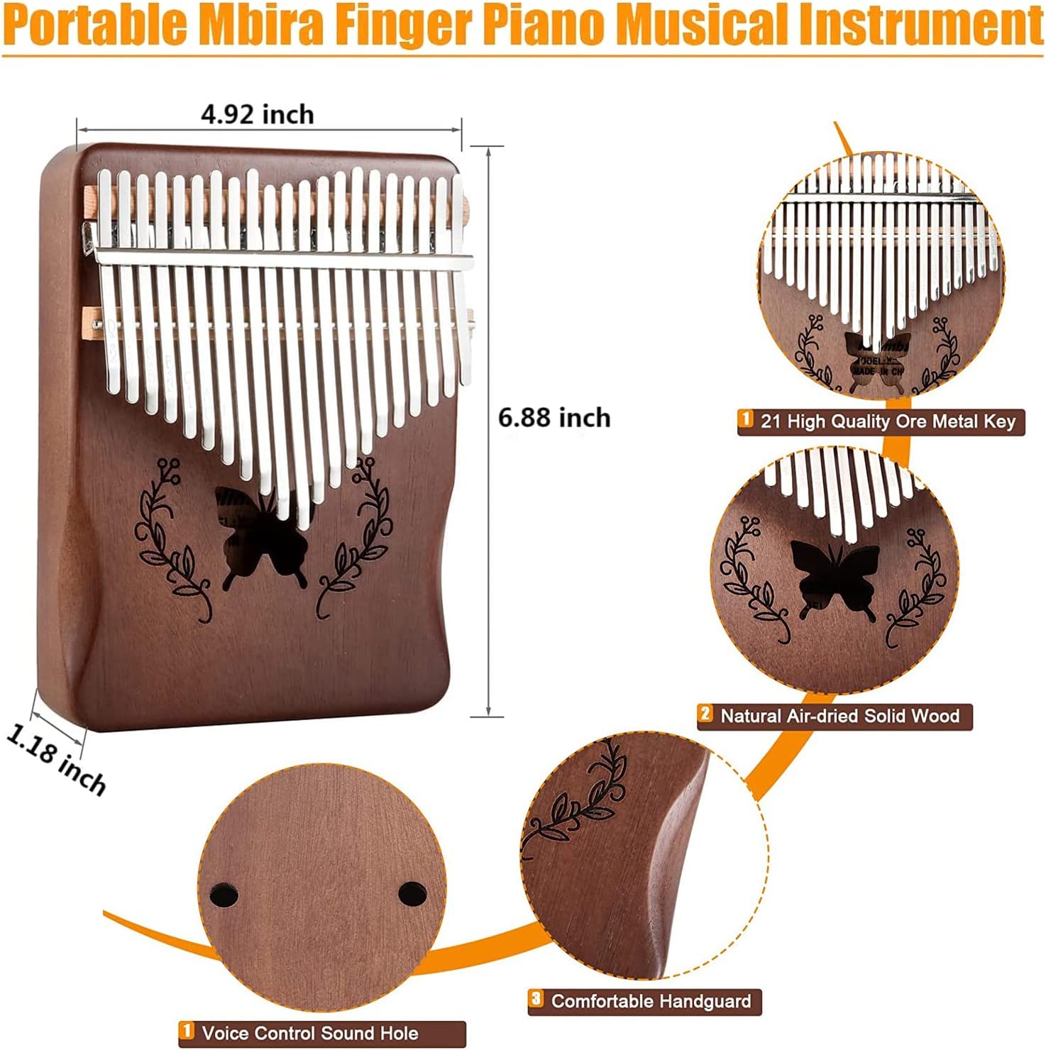 Kalimba 21 Keys Thumb Piano, N - đánh giá và giá Musical Instrument Kalimba